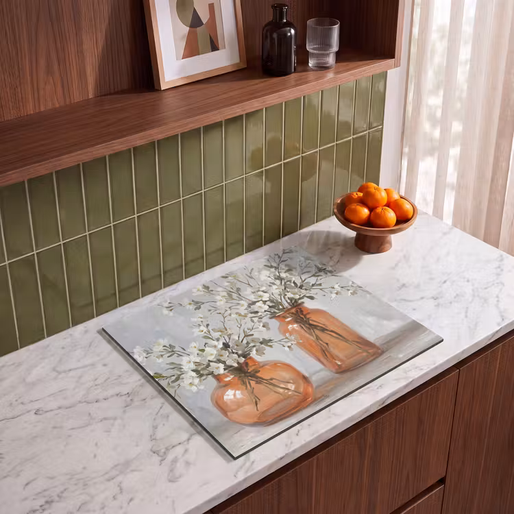 Induction hob cover - Vases - Flowers - Orange — 4