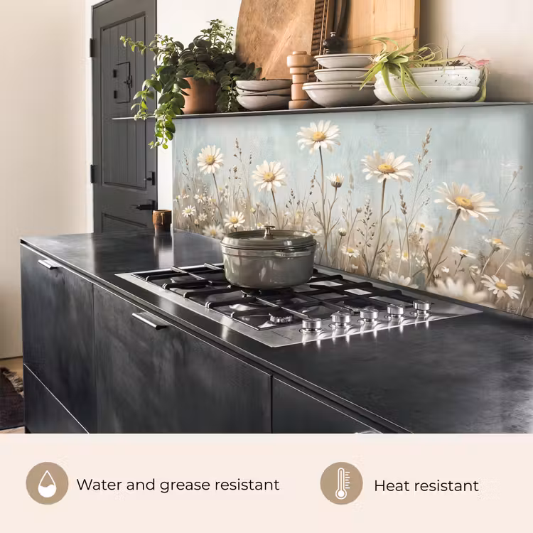Kitchen splashback - Daisy - Illustration - White — 5