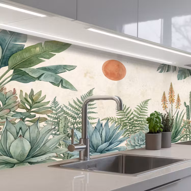 Kitchen splashback - Desert - Plants - Green — 2