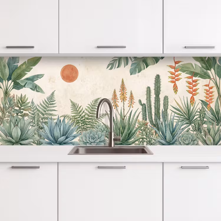 Kitchen splashback - Desert - Plants - Green — 4