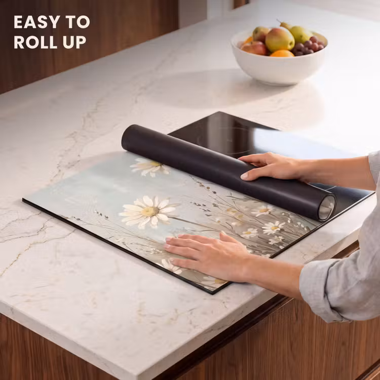 Induction hob cover - Daisy - Illustration - White — 6