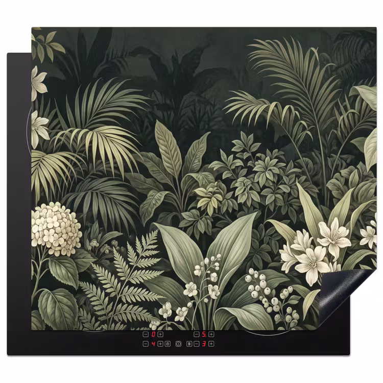 Induction hob cover - Jungle - Leaves - Botanical - Green — 1