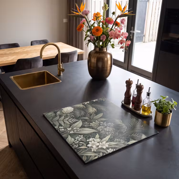 Induction hob cover - Jungle - Leaves - Botanical - Green — 2