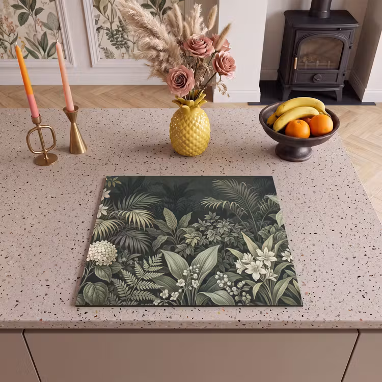 Induction hob cover - Jungle - Leaves - Botanical - Green — 3
