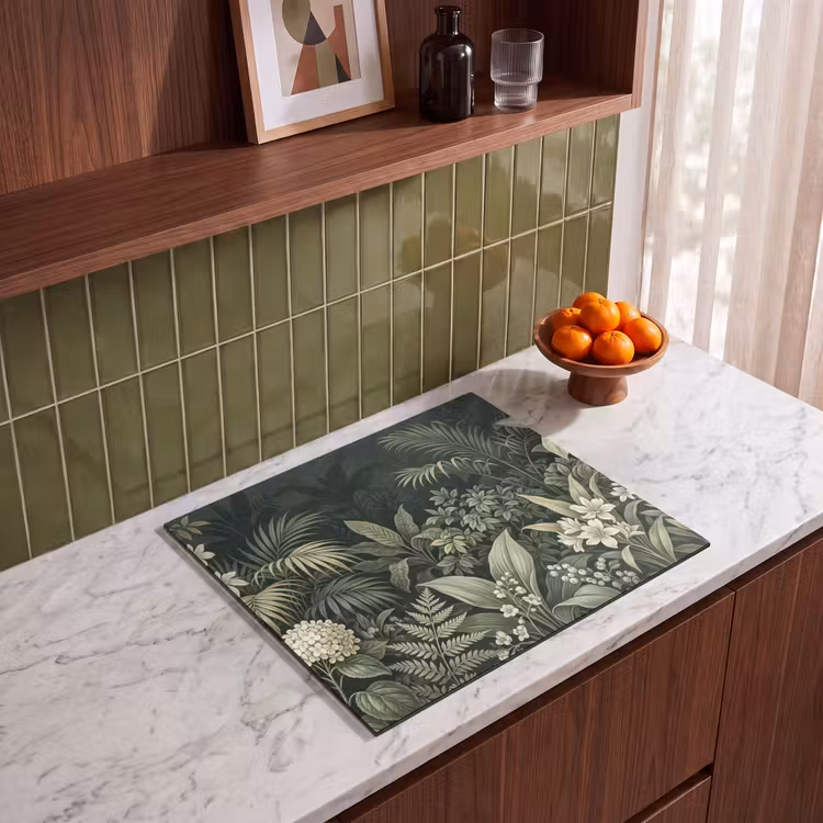Induction hob cover - Jungle - Leaves - Botanical - Green — 4