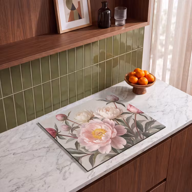 Induction hob cover - Peonies - Bouquet - Pink — 4