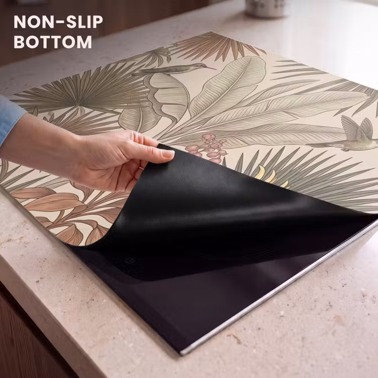 Induction hob cover - Tropical - Birds - Beige — 5