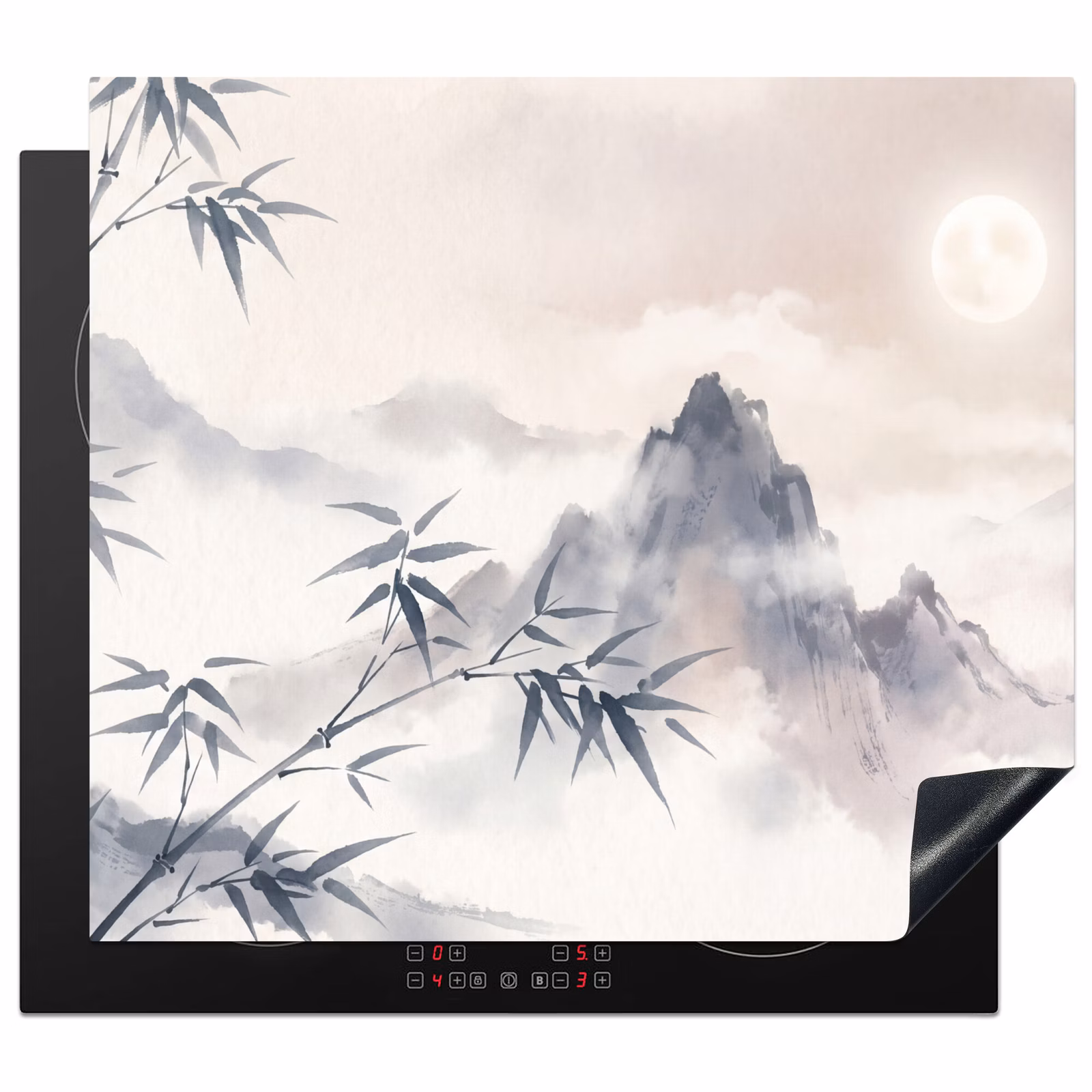 Induction hob cover - Bamboo - Asia - Gray — 1