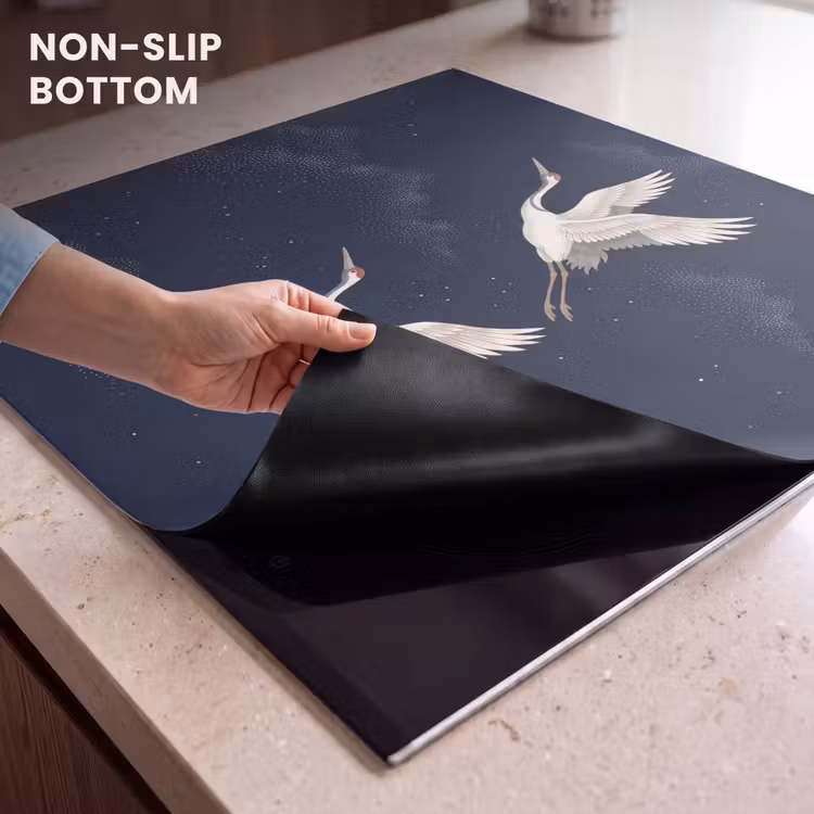Induction hob cover - Crane - Night Sky - Blue — 5