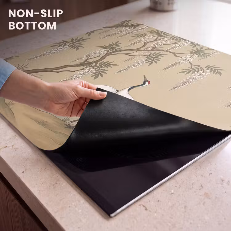 Induction hob cover - Crane - Water - Beige — 5