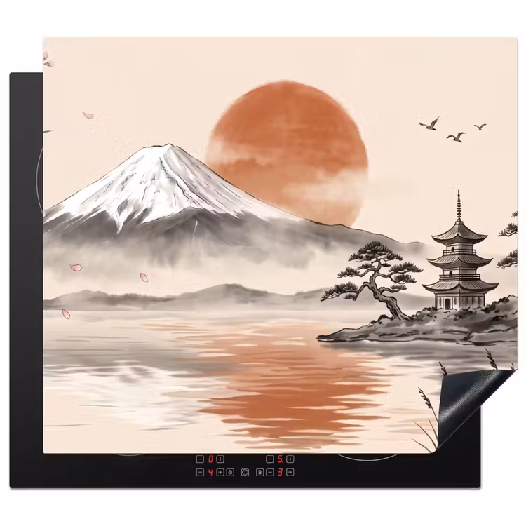 Induction hob cover - Mountain top - Lake - Blossom — 1