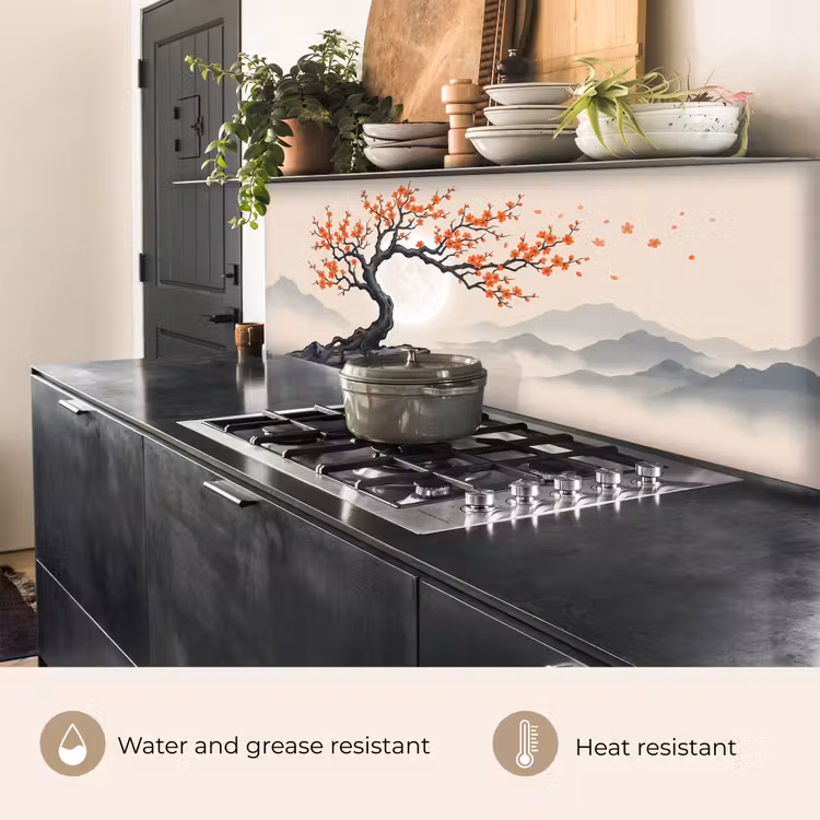 Kitchen splashback - Asian - Blossom - Red — 5