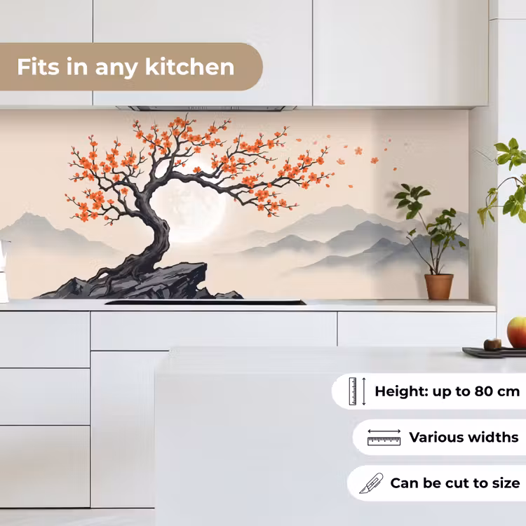 Kitchen splashback - Asian - Blossom - Red — 7