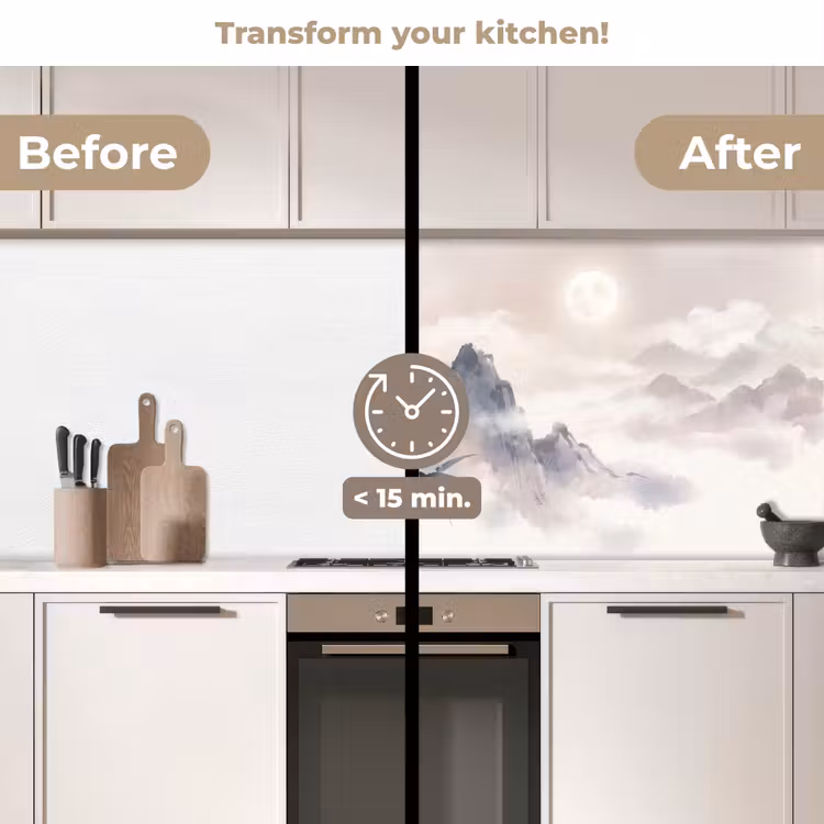 Kitchen splashback - Bamboo - Asia - Gray — 3