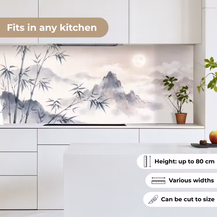 Kitchen splashback - Bamboo - Asia - Gray — 7