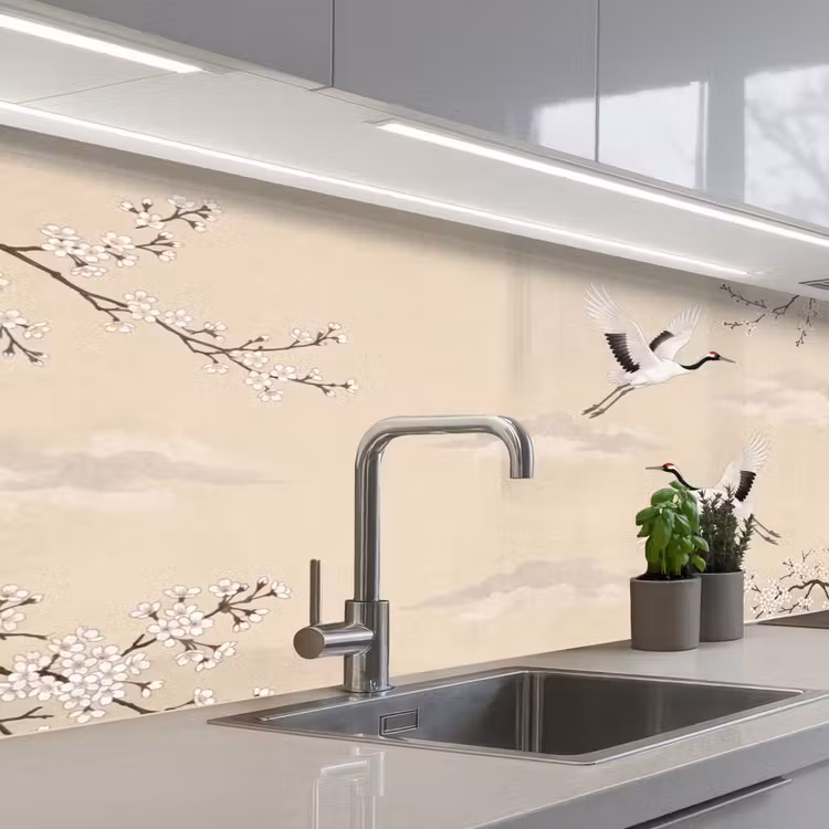 Kitchen splashback - Crane - Blossom - Beige — 2