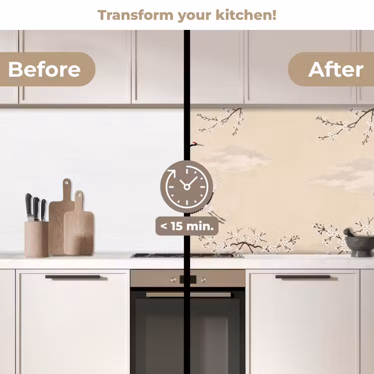 Kitchen splashback - Crane - Blossom - Beige — 3