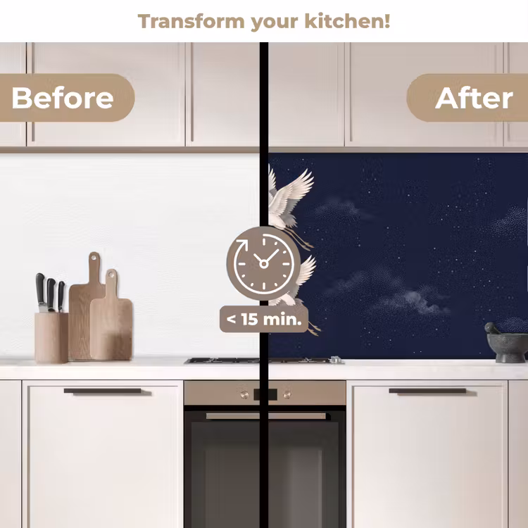 Kitchen splashback - Crane - Night Sky - Blue — 3