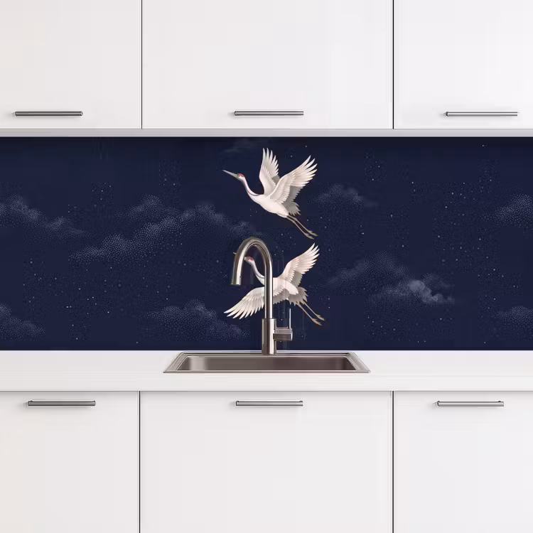 Kitchen splashback - Crane - Night Sky - Blue — 4
