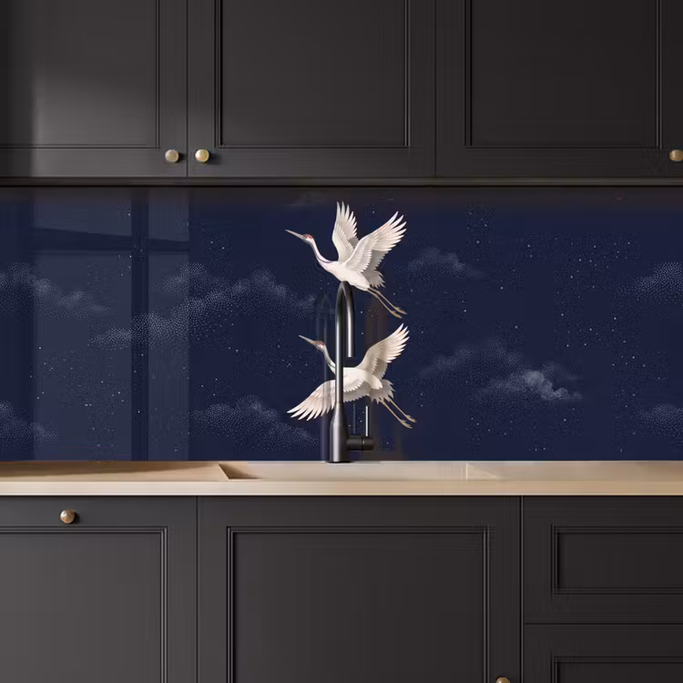 Kitchen splashback - Crane - Night Sky - Blue — 6