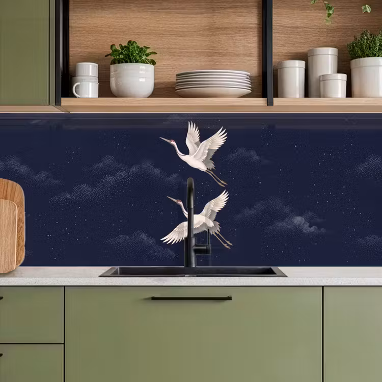 Kitchen splashback - Crane - Night Sky - Blue — 8