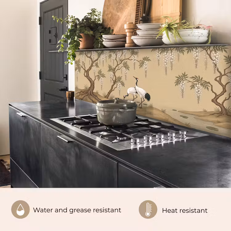Kitchen splashback - Crane - Water - Beige — 5