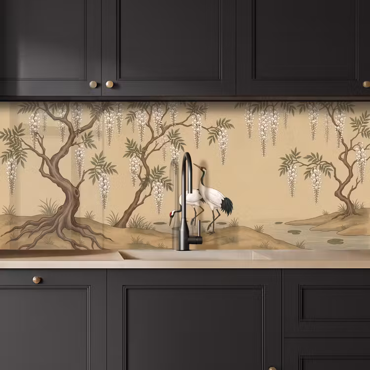 Kitchen splashback - Crane - Water - Beige — 6