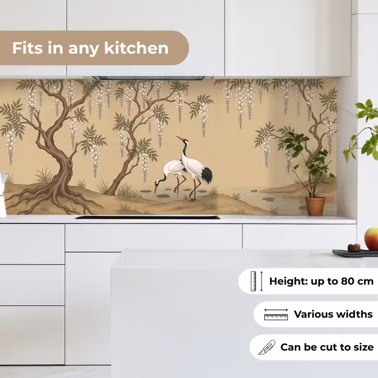 Kitchen splashback - Crane - Water - Beige — 7