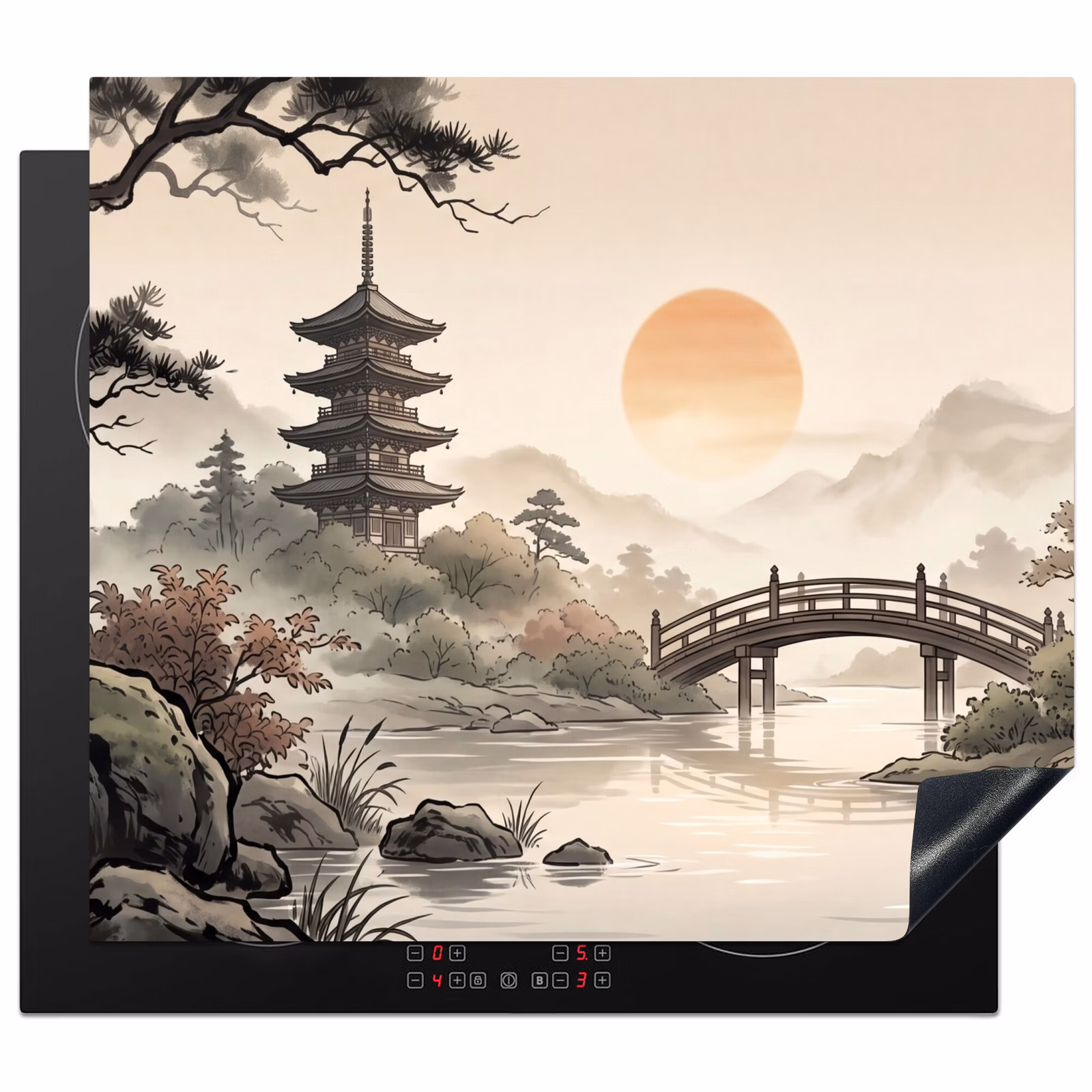 Induction hob cover - Asia - Landscape - Colorful — 1