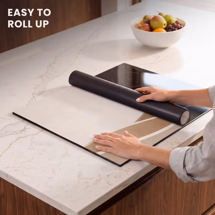 Induction hob cover - Abstract - Waves - Modern - Beige — 6