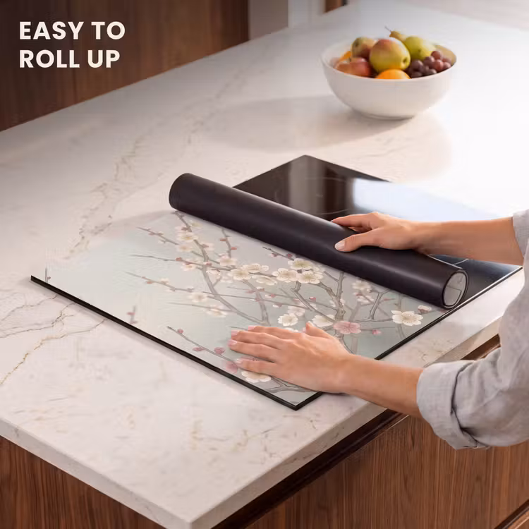 Induction hob cover - Cherry - Blossom - Green — 6