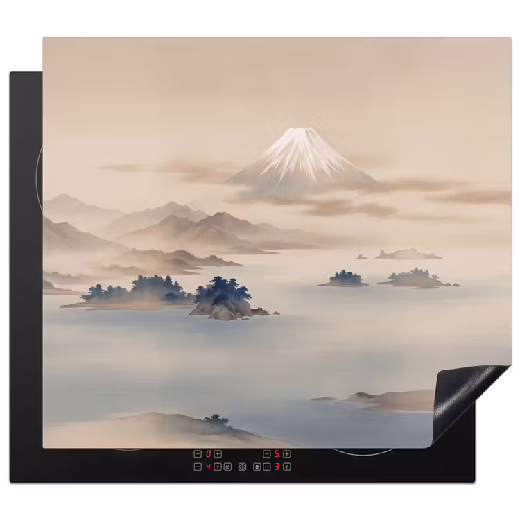 Induction hob cover - Japanese - Landscape - Beige — 1