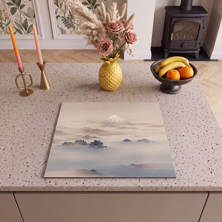 Induction hob cover - Japanese - Landscape - Beige — 3