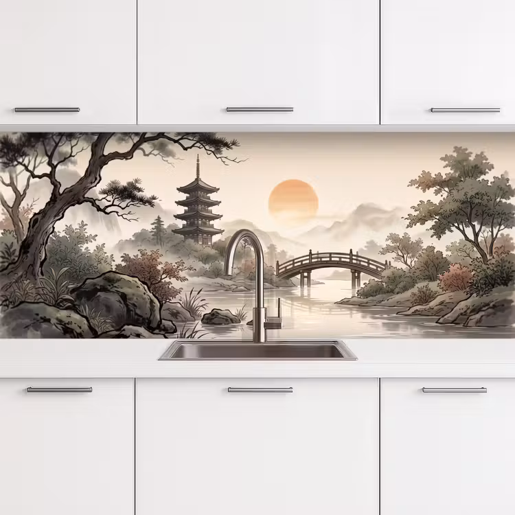 Kitchen splashback - Asia - Landscape - Colorful — 4