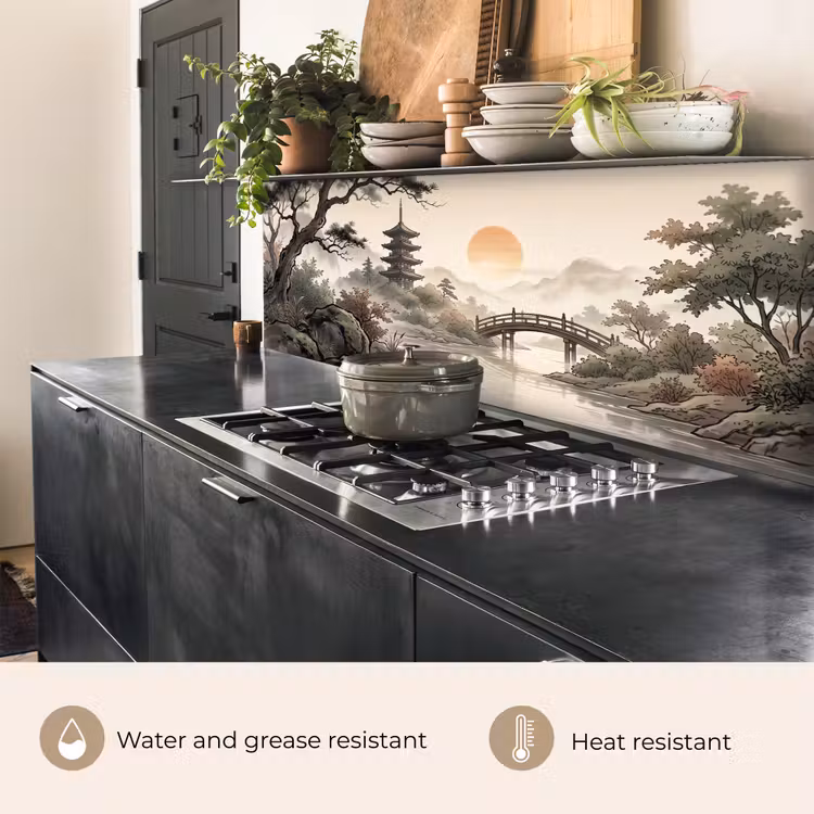 Kitchen splashback - Asia - Landscape - Colorful — 5