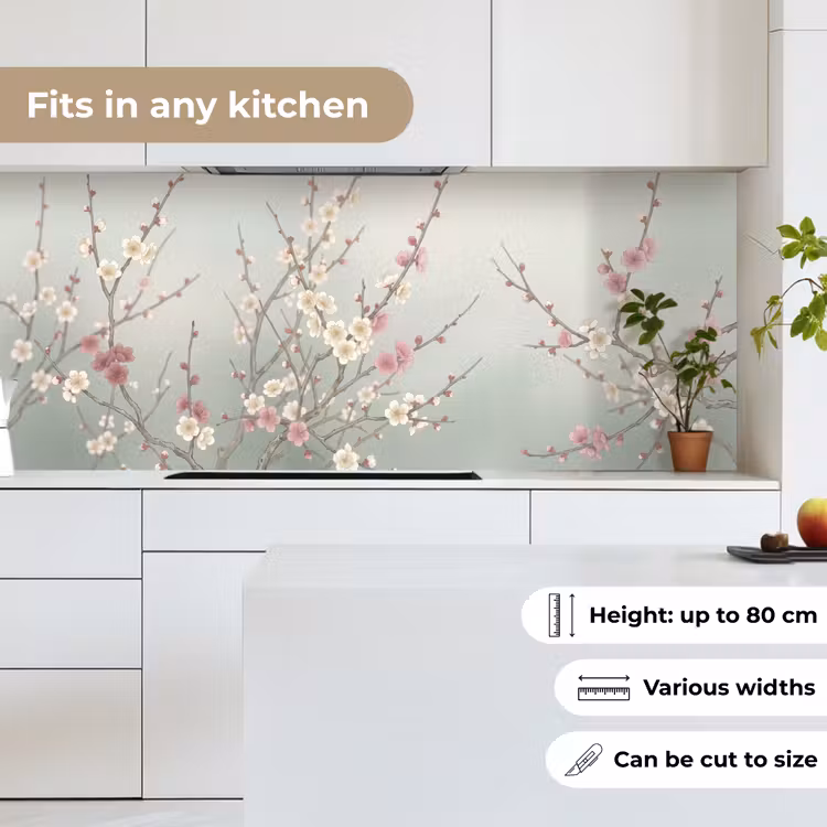 Kitchen splashback - Cherry - Blossom - Green — 7