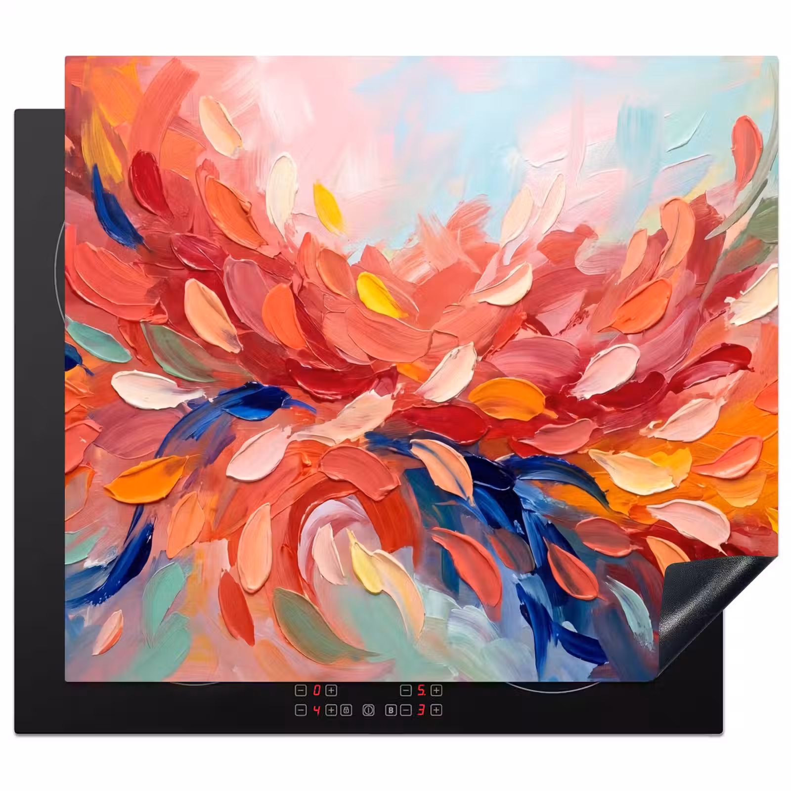 Induction hob cover - Flowers - Abstract - Art - Modern — 1