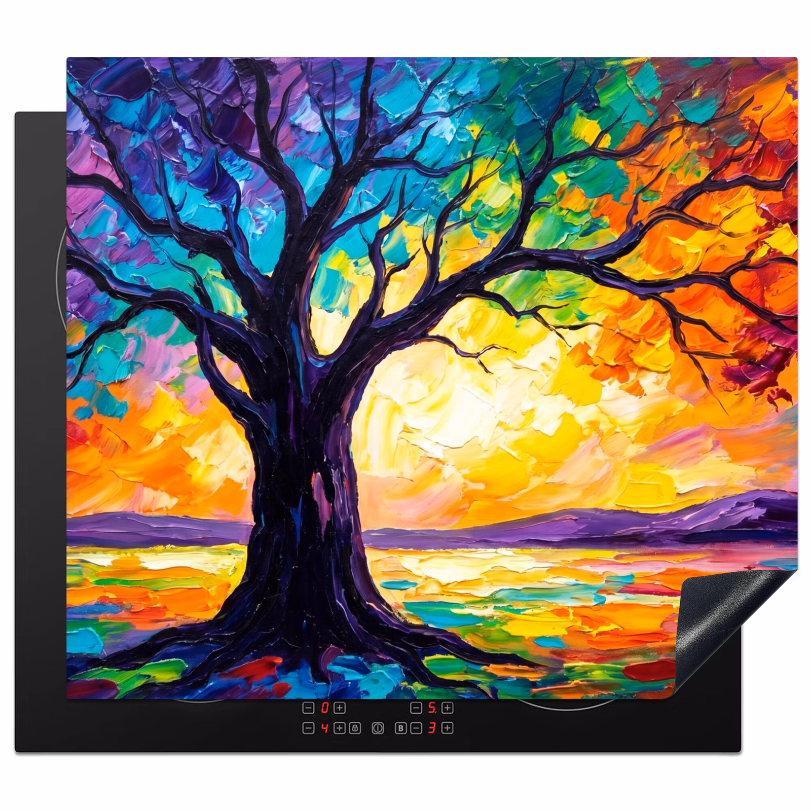 Induction hob cover - Tree - Landscape - Nature - Abstract - Colorful — 1