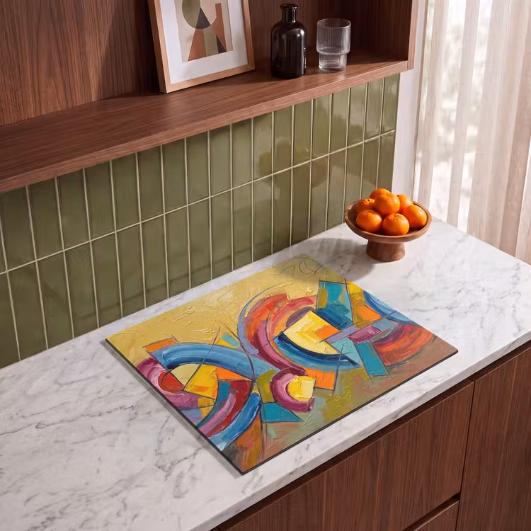 Induction hob cover - Abstract - Circles - Painting - Colorful - Dynamic — 4