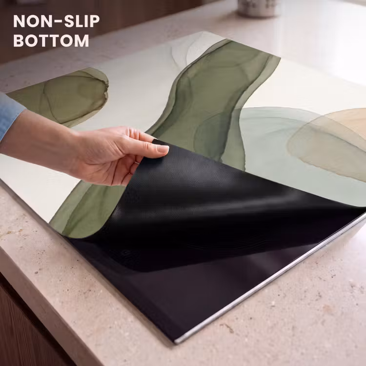 Induction hob cover - Abstract - Shapes - Modern - Art - Green - Brown — 5