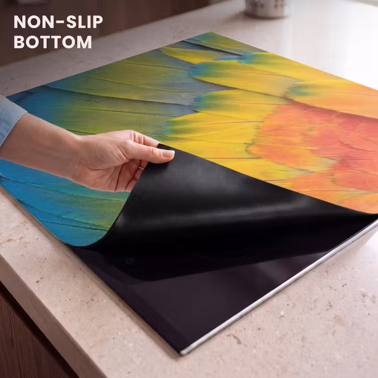 Induction hob cover - Feathers - Macaw - Colorful — 5