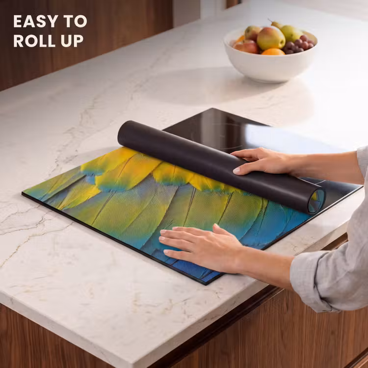 Induction hob cover - Feathers - Macaw - Colorful — 6