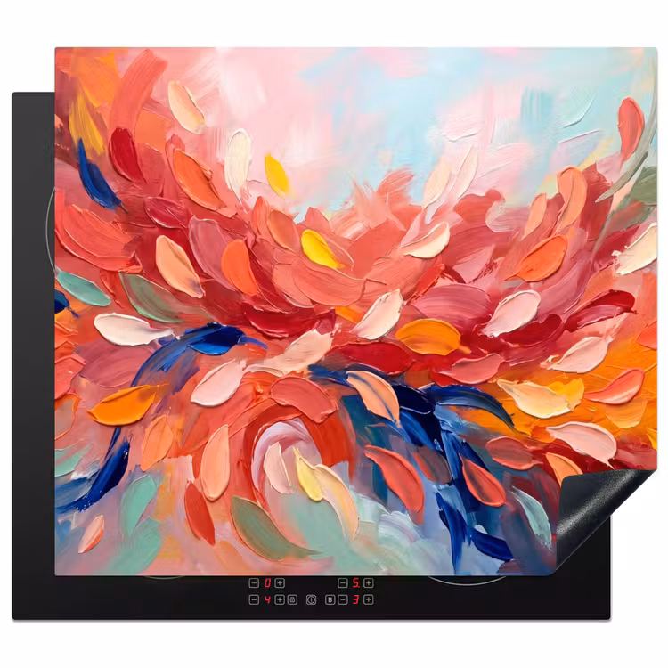 Induction hob cover - Flowers - Abstract - Art - Modern — 1