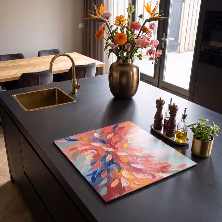 Induction hob cover - Flowers - Abstract - Art - Modern — 2
