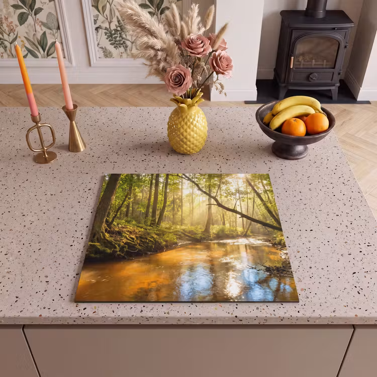 Induction hob cover - Forest - Stream - Sunlight - Nature - Green — 3