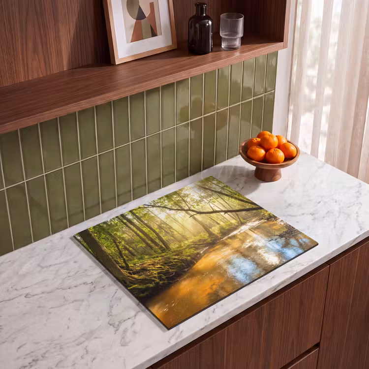 Induction hob cover - Forest - Stream - Sunlight - Nature - Green — 4