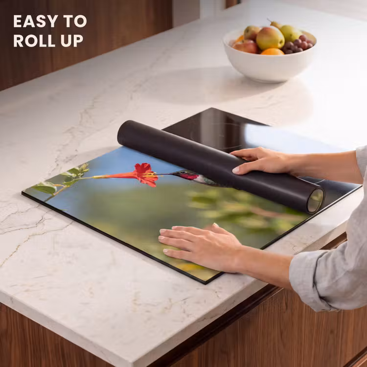 Induction hob cover - Hummingbird - Flower - Nature - Green — 6