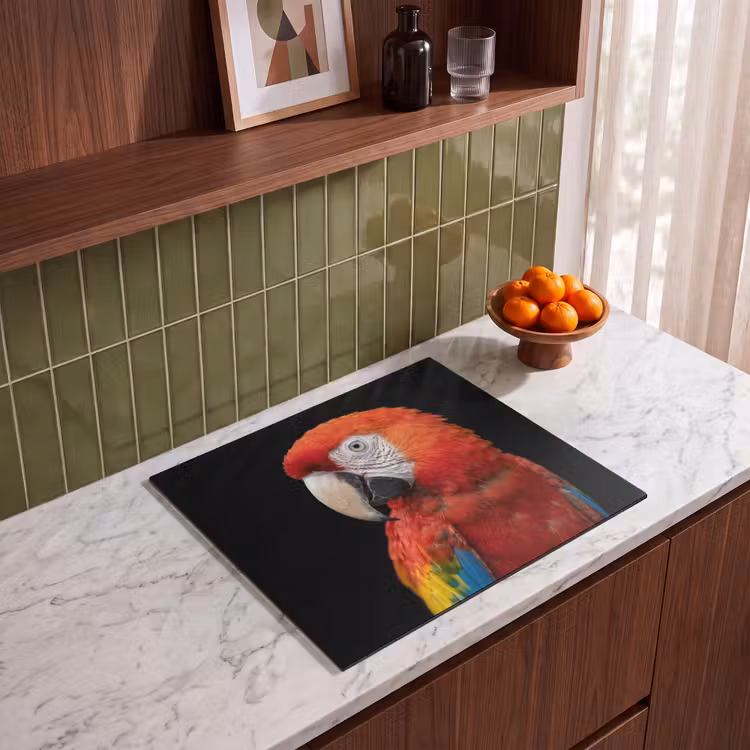 Induction hob cover - Macaw - Portrait - Red — 4