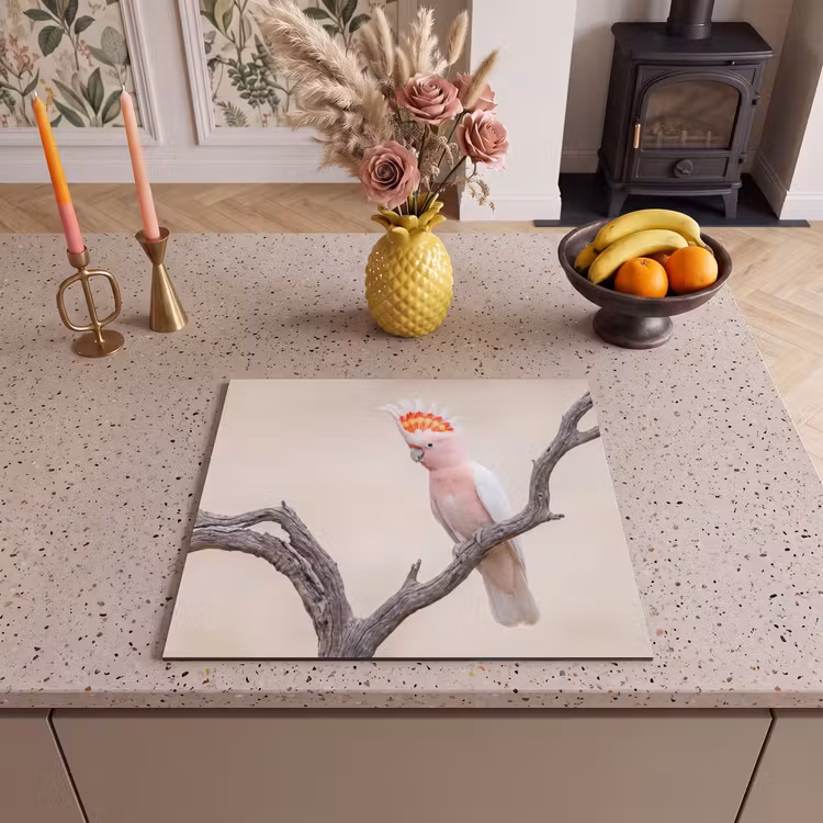 Induction hob cover - Parrot - Branch - Pink — 3
