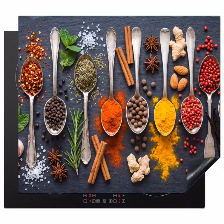 Induction hob cover - Spices - Spoons - Culinary - Colorful - Atmospheric — 1